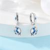 Modische leuchtende Glühwürmchen-Ohrringe 925er Sterlingsilber Lila Schmetterling Welle Fischschwanz Anhänger Ohrringe Feiner Party-Schmuck Geschenke