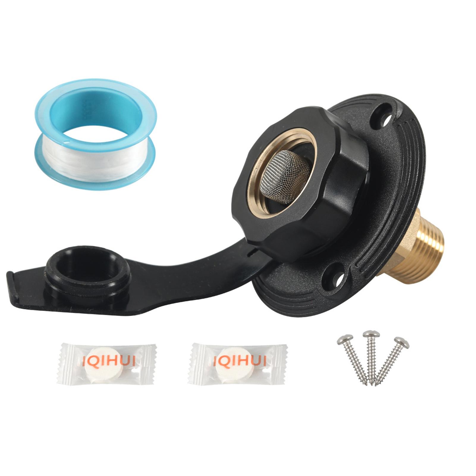 Boltigen RV Water Inlet Replacement With Check Valve For Camper Motorhome RV City Water Fill Inlet
