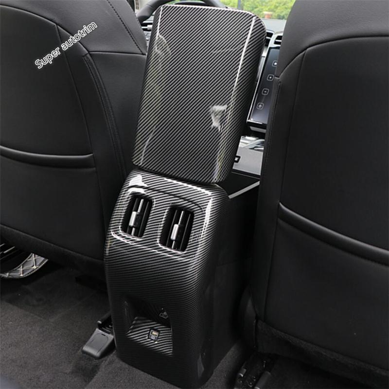 Dashboard Panel Strip / Pillar A Air Outlet / Water Cup Cover Trim Carbon Fiber Accessories For Hyundai Tucson NX4 -
