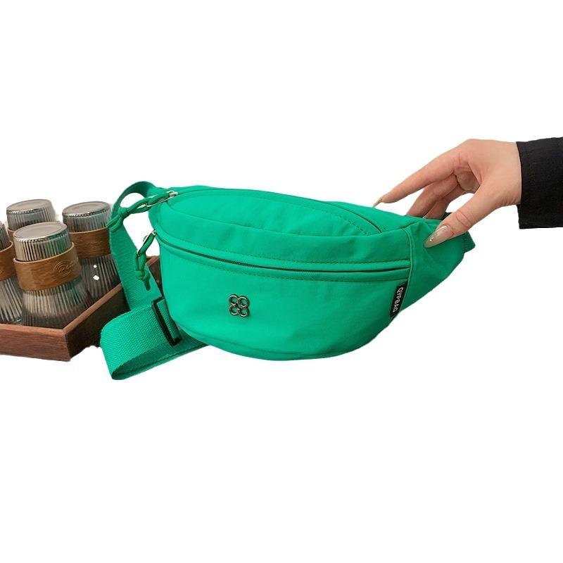 Nylon Cloth Bag Women's New Trendy Brand Sports and Leisure Messenger Bag Fanny Pack Men's Lightweight Versatile Simple Breast Bag