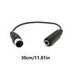 30cm/11.81inch 6.35mm to DIN 5Pin Cable Female to Male Connectors Cord Wire for Connecting Speakers and Recorders