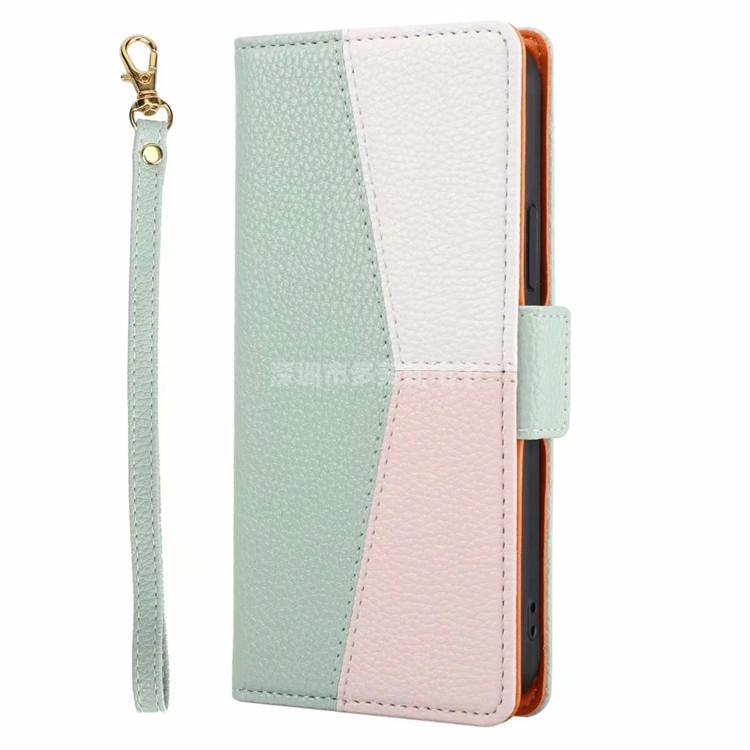 Splicing contrasting leather case for Xperia 1 flip card wallet protective case Xperia 10-III portable