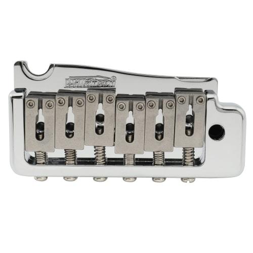 Wilkinson WVP-SB 10.8mm Two-Piece Tremolo Bridge Unit with Stainless Steel Saddles and Full Steel Block for Imported/Japanese Strat Guitars, Chrome
