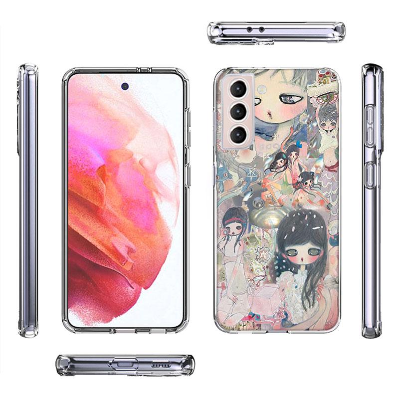 Aya Takano Paintings Phone Case For Samsung Galaxy S25 Edge S24 S23 FE S21 S20 S10 Plus S22 S26 Ultra Cover Clear Cases TPU Capa