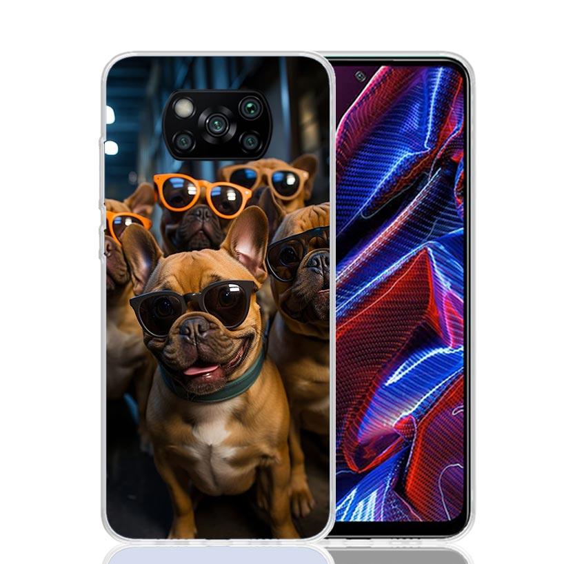 Funny Selfie Dogs Group Phone Case For Xiaomi Poco X7 X6 X5 Pro F7 Ultra Redmi 15C 15 13 13C 12 12C 10 10A 10C 9 9A 9C 9T Cover