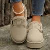 New Pattern Shallow Mouth Casual Woman Shoe Female Footwear Round Toe Loafers Fur Autumn New Moccasin Fall Winter