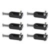 6Pcs Electric Guitar Tremolo Bridge Saddle U Shaped String Tuning Screw Saddle Accessory Black