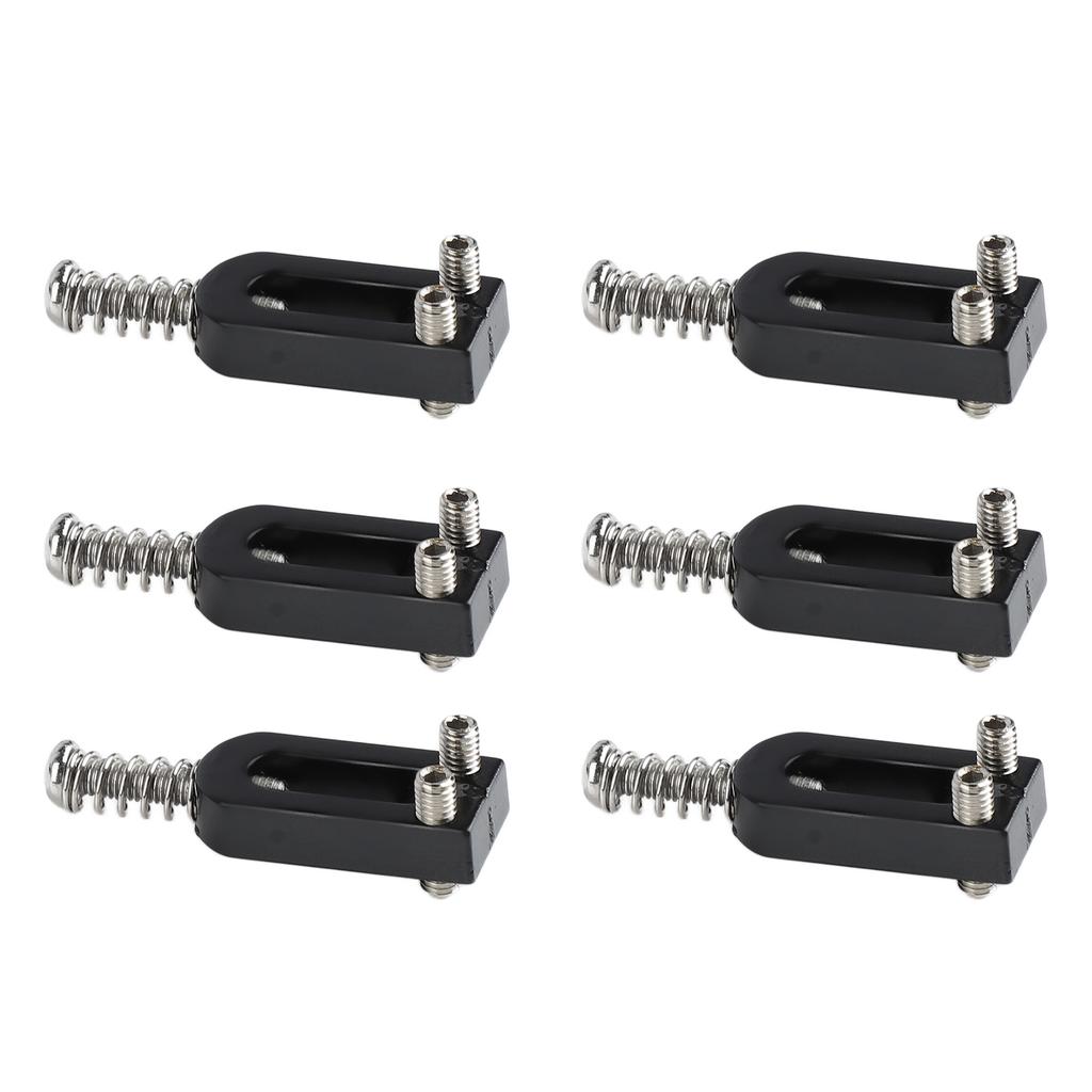 6Pcs Electric Guitar Tremolo Bridge Saddle U Shaped String Tuning Screw Saddle Accessory Black