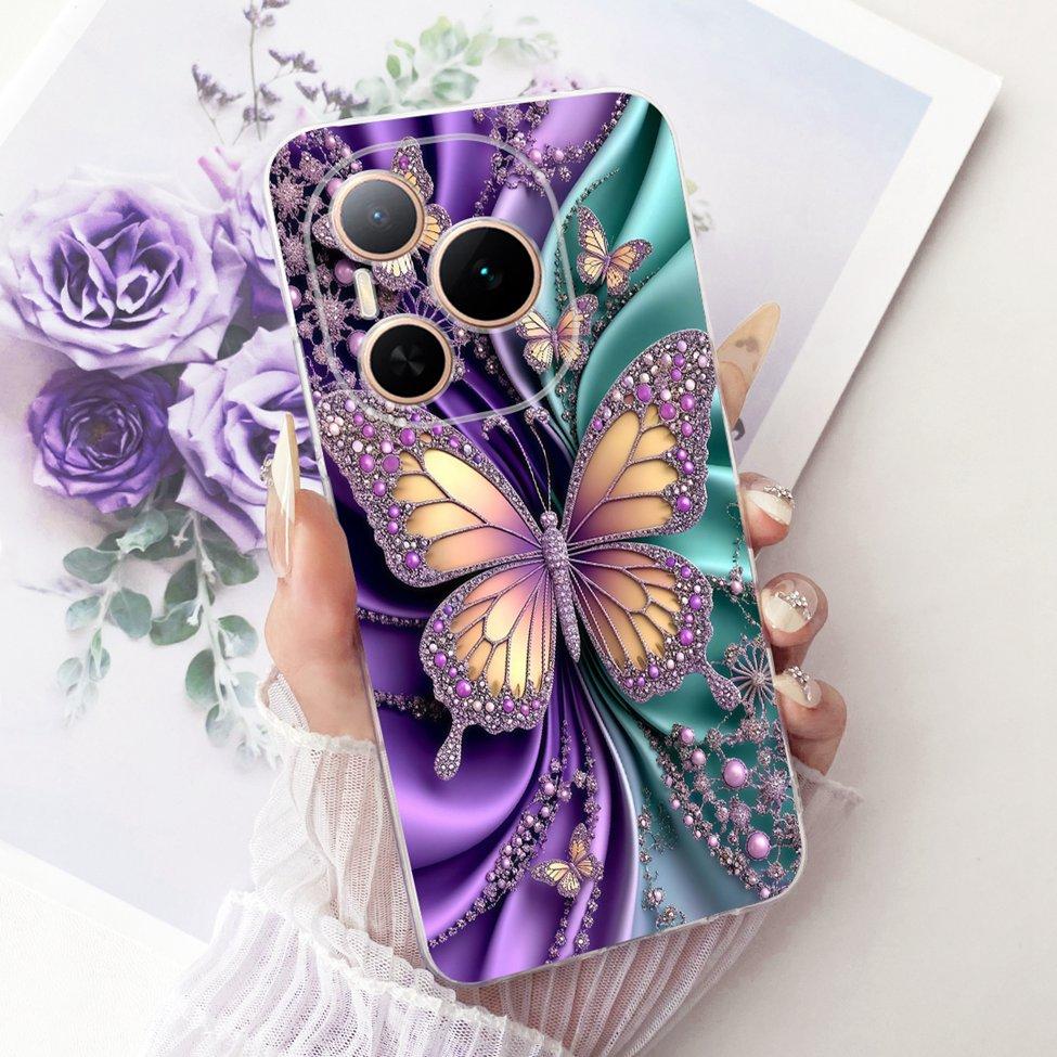 Case For Honor Power 5G Cover DVD-AN00 Transparent Fashion Butterfly Cute Cat Cool Painted Soft Phone Casing For Honor Power 5G