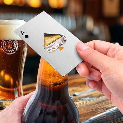 Stainless Steel Poker Bottle Opener Groomsmen and Christmas Party Gift Perfect for Beer Wine Juice Bar and Restaurant Decoration