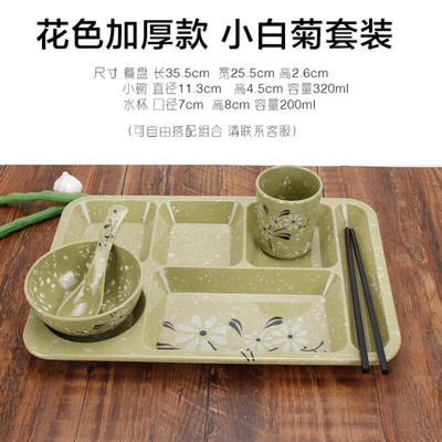 Melamine Four-Compartment Divided Lunch Tray