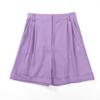 Hirsionsan High Waist Shorts Women 2021 New Summer Casual Elegant Soft Pants with Sashes Loose Shorts with Pockets for Ladies