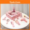 Wooden Makeup Play Box Pink Design Children Educational Development Toys Gift