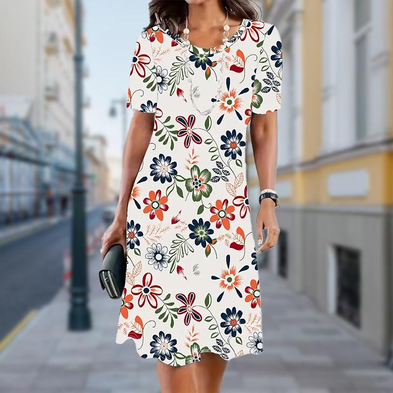 

Женское повседневное платье, летнее зеленое платье с принтом бабочек для женщин, платье с коротким рукавом и круглым вырезом, размер плюс XS розовый