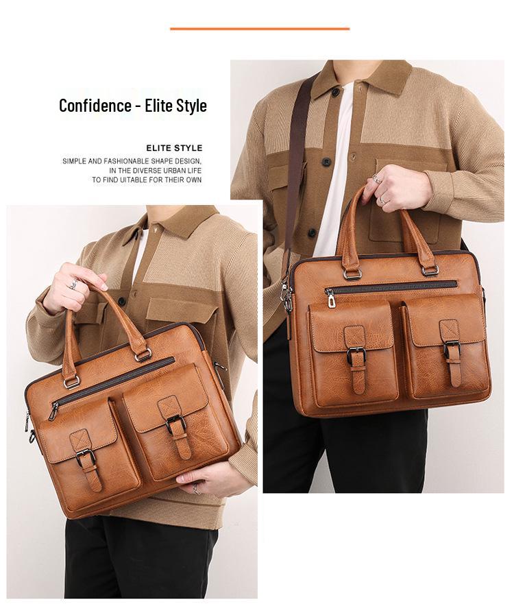 Men's High-End Casual Crossbody Bag - Large Capacity Business Briefcase Handbag