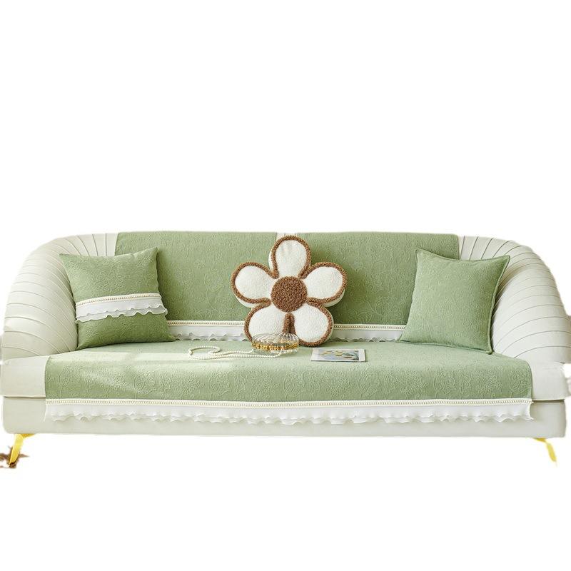 Chenille Sofa Cushion Non-Slip Four Seasons Universal Light Luxury Leather Sofa Cover Soft Comfortable