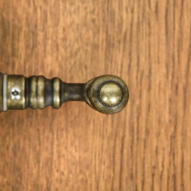 DEVON Door Handle with Escutcheon for 72mm Cylinder, ANTIQUE GOLD