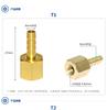 1PC vacuum pump vacuum gauge adapter tube fitting Refrigeration brass connector
