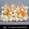 Large Wedding Aisle Runner with Silk Eucalyptus Flowers