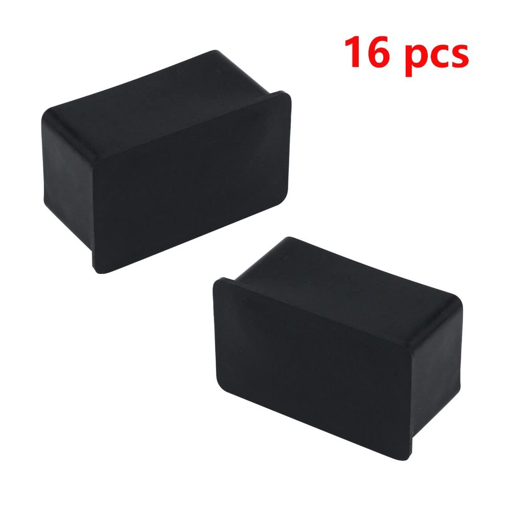 1/16 Pcs Rectangle Shaped Chair Leg Protectors Rubber Chair Leg Caps  Hardwood Floors