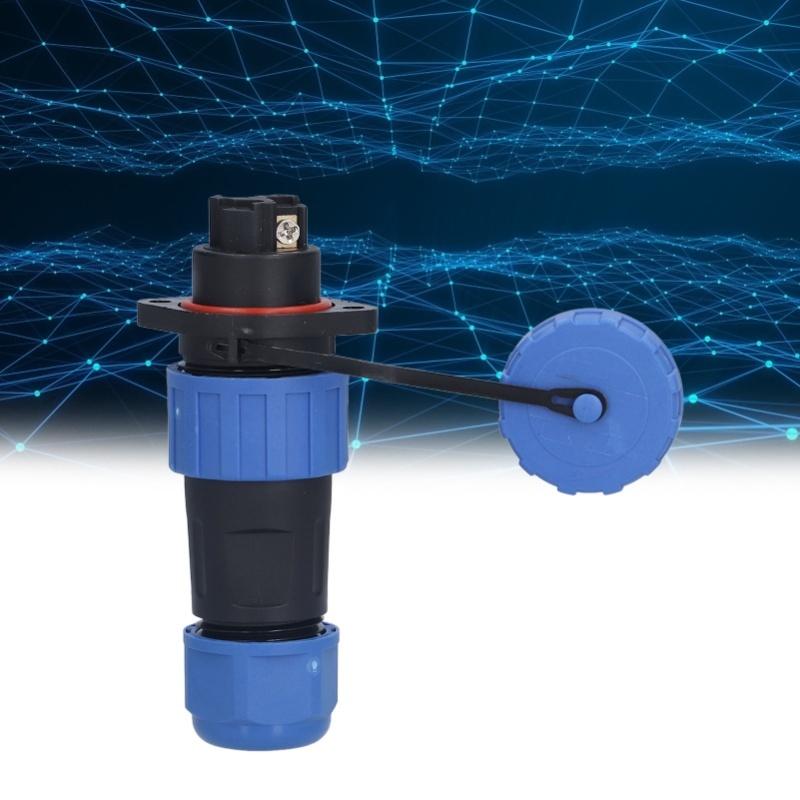 IP68 Waterproof Plug Socket Flange Butt Terminal Aviation Power Connector 250V 612mm LP20(3 Pin )