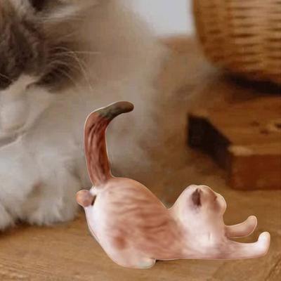 Yousheng Cat Phone Holder Cute Cat Statue Mobile Phone Stand Desktop Animal Figurine Office Desk Decor Accessories Gift for Cat Lovers