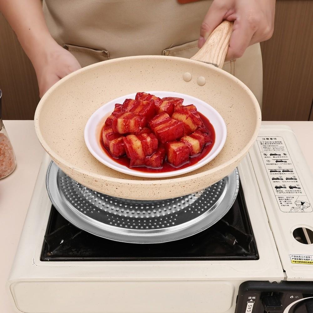 Wood Handle Heat Diffuser Foldable Flame Guard Simmer Plate Durable Insulation Pads  Kitchen