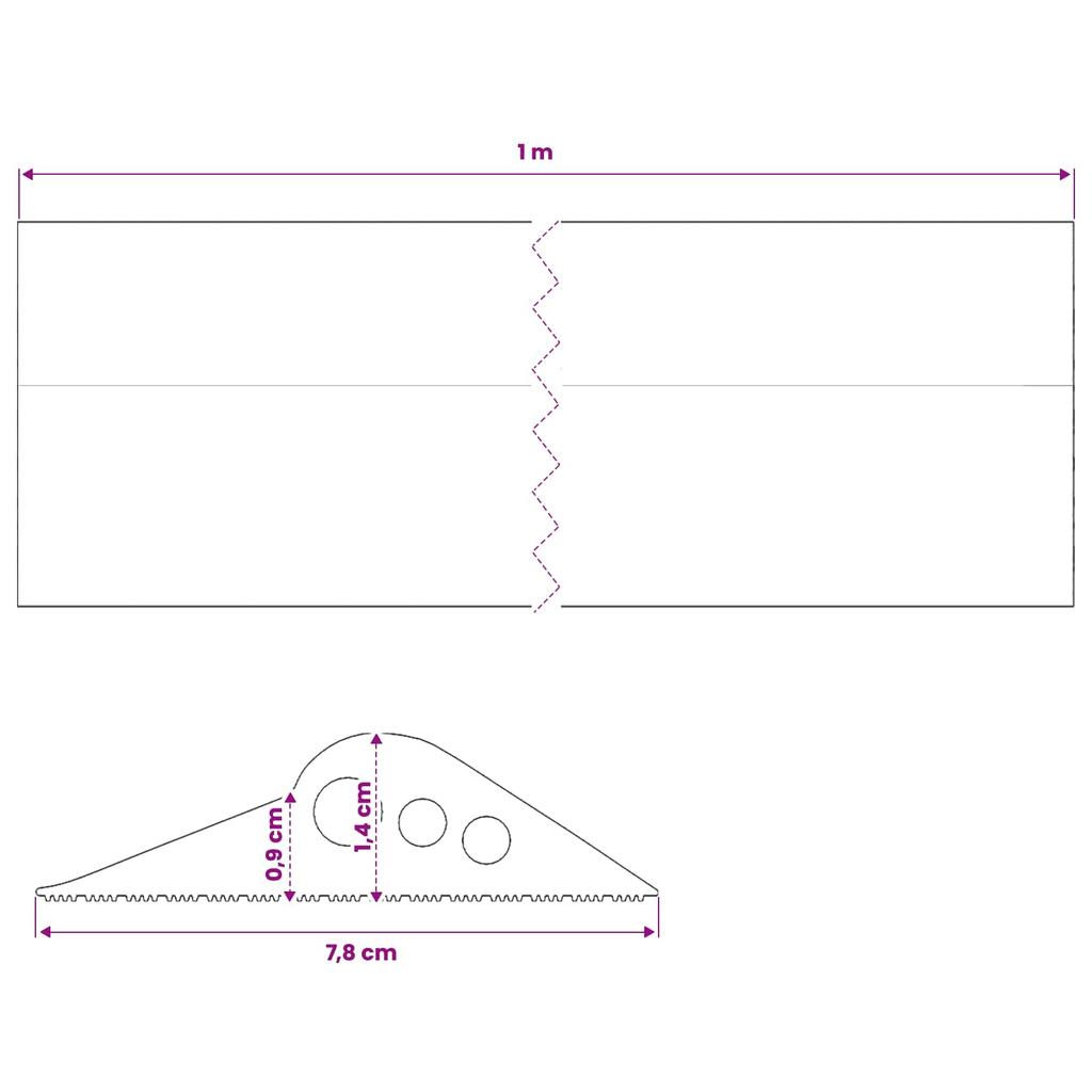 Garage Floor Seal 78 x 14 mm 1 m EPDM Rubber