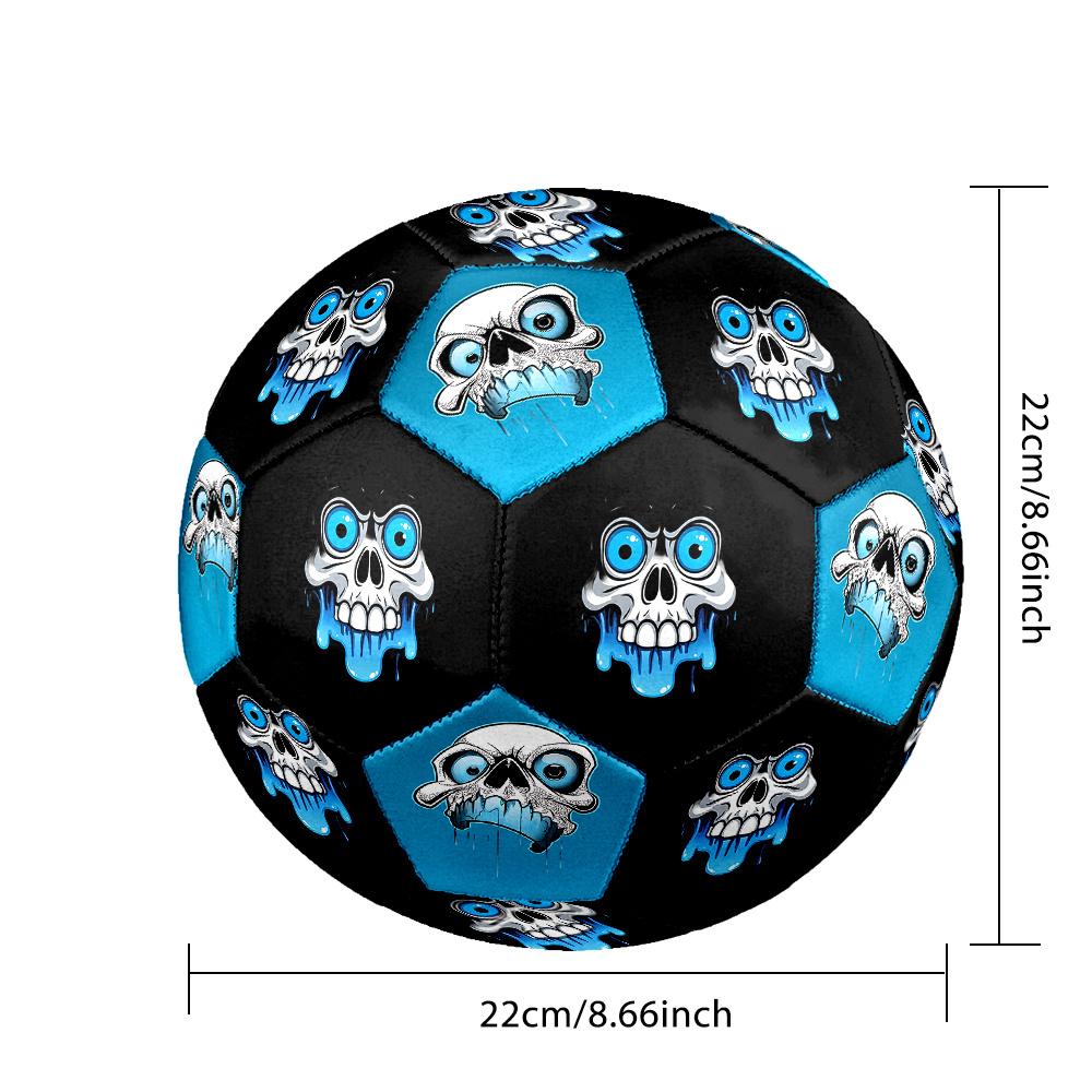 1PC Skull Artwork Big Eyes Soccer Ball Size 5 Football Machine Sewn Indoor/Outdoor Universal Football A64