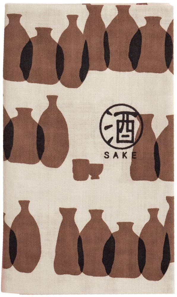 Hamamonyo Tenugui hand Sake (Japanese towel) - (beige) бежевый