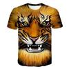 Summer Colorful Tiger 3D Digital Printed Animal T-shirt Men's Women's Short Sleeves Shirt