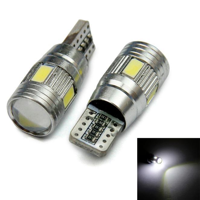 

2X T10 W5W Внутренний ксенон Белый синий красный светодиод CANBUS 6SMD 5630