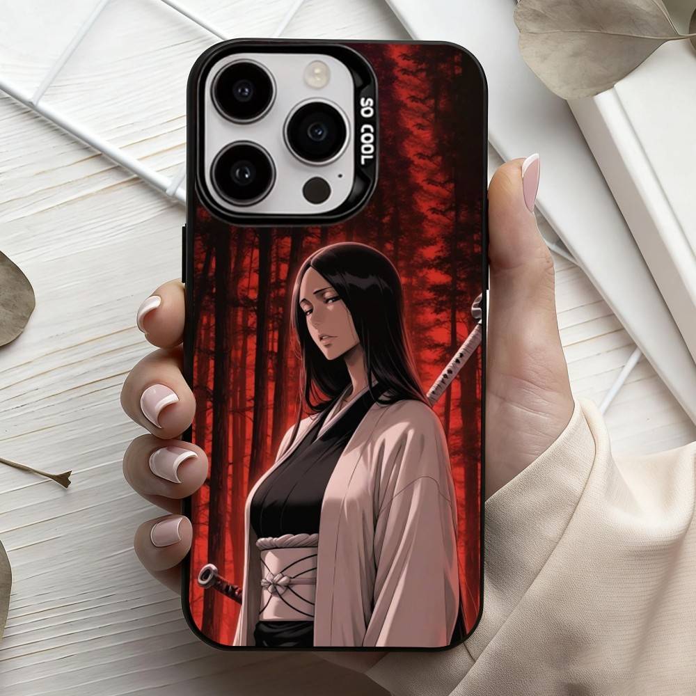Etui na telefon R-Retsu Unohana B-Bleachs Dla iPhone17,16,15,14,13,12,11 Plus,Pro Max Czarny Cukierkowy srebrny etui na telefon