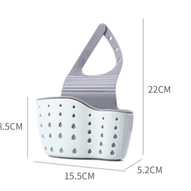 Kitchen Household Thickened Double Sink Bag Sink Plastic Drain Basket Storage Hanging Basket Storage Rack Drain Rack