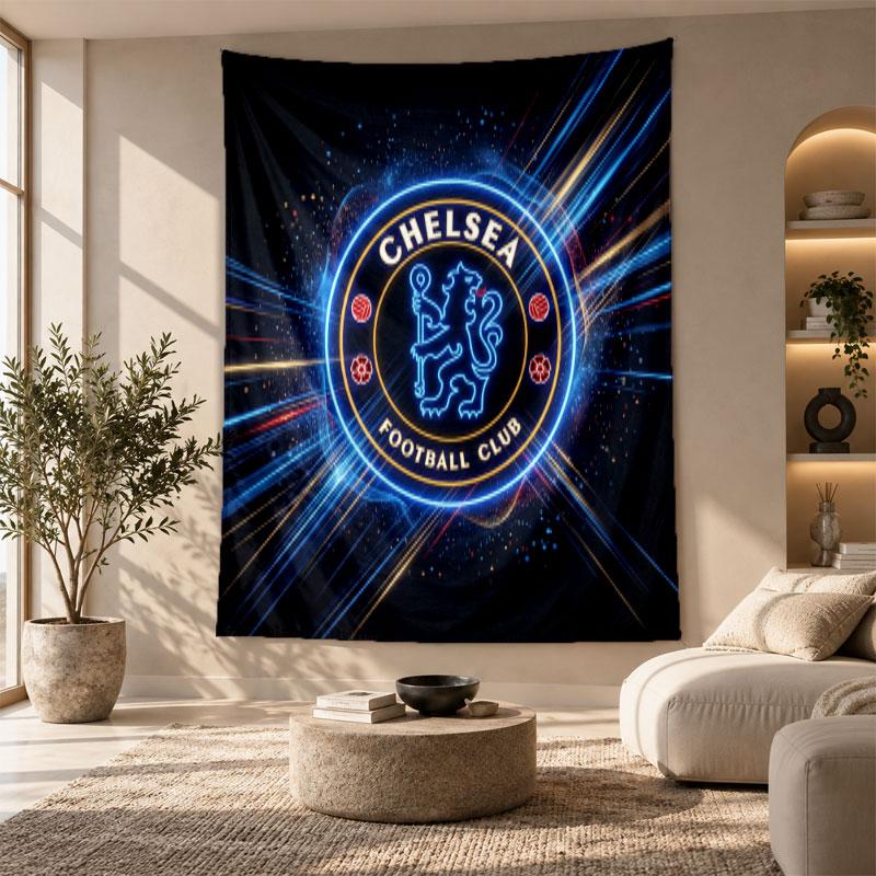 Decorative Tapestry,Chelsea FC Printed Wall Art, Lightweight Wall Hanging For Bedroom Background