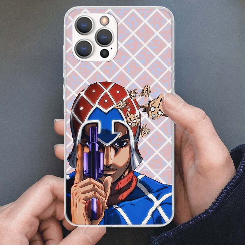 

JoJo Adventure Guido Mista Phone Case For iPhone 17 16 15 14 13 12 11 Pro Max Mini Plus Air 7 SE 8 Soft Silicone Print Shell Fun iPhone 14