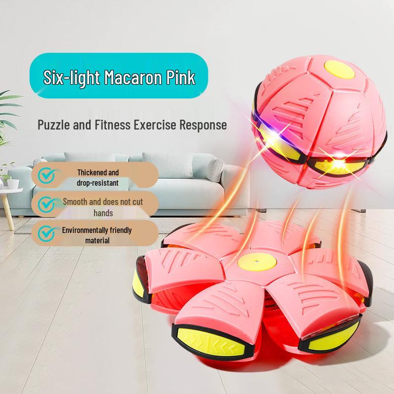 Self-Entertainment Elastic Dog Toy: Magic Flying Saucer, Deformable Foot-Stomping Ball, Educational Outdoor Sports Toy.