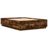 Bed Frame Smoked Oak 120x200 Cm Engineered Wood