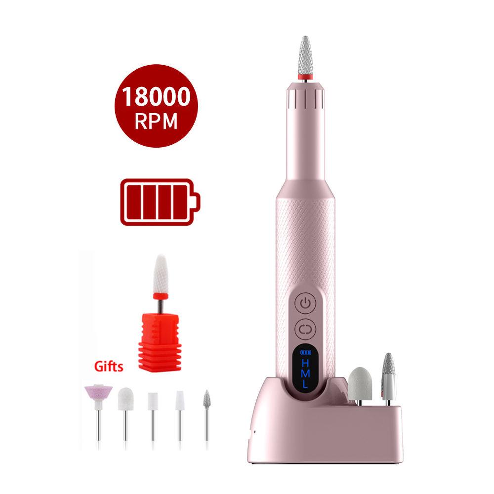 Bigsmile M3 Wireless Electric Nail Drill Machine Cordless Rechargeable LED Display Portable Mini for Gel/Acrylic Nail Removal