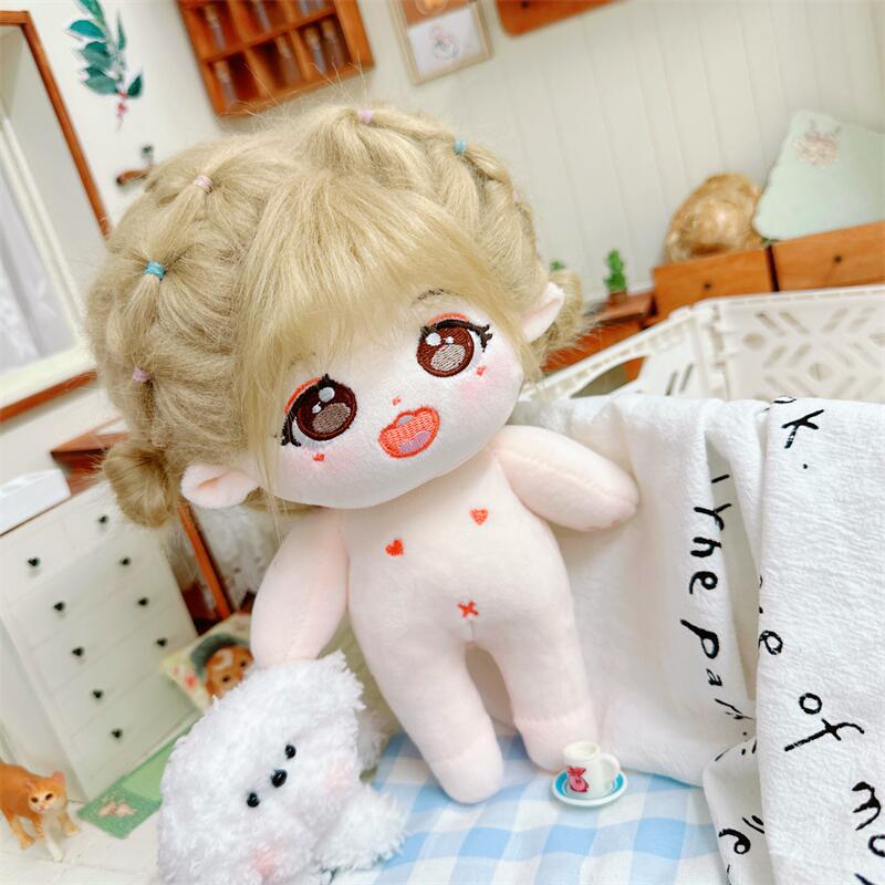 20cm Skelett Stern Puppe: Lockige Langhaarige Humanoide Baumwollpuppe