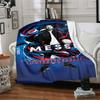 Messi Customize Text Blanket Gift Personalized Blanket Comfortable Great for Chair Living Room Livingroom Home Decor Four Seasons Universal