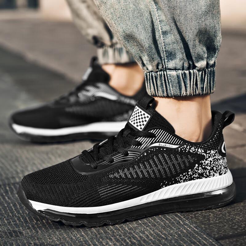 Marathon Men's Shoes 2025 New Summer Mesh Breathable Air Cushion Sports Shoes Ultra-light Shock Absorption Senior High School Entrance Examination Ru