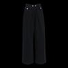Shetu Damen locker weiter Bein Faltenbund Jeanshose