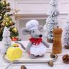 Tischdisplay-Puppe, Weihnachts-Plüschmaus-Puppe, Stofftier-Spielzeug mit Weihnachtsmannmütze, Weiches Sammlerstück, Niedliches Ornament für Weihnachts-Heimregal-Dekoration