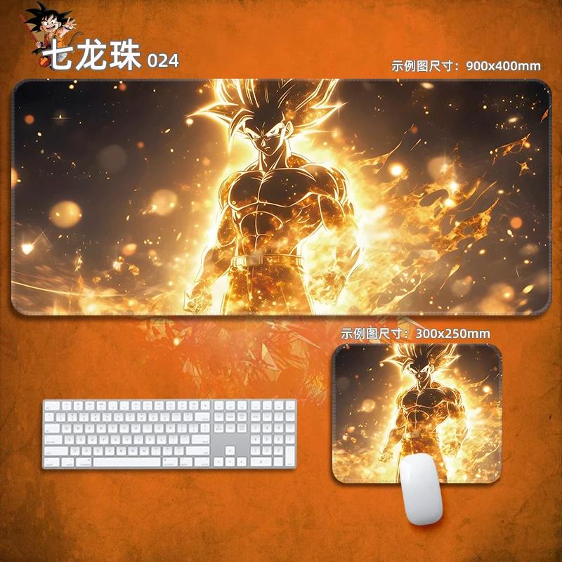 Anime Mauspads Drachenball Leder-Mauspad Nachhaltig Kleiner Junge Handgelenkstütze Tastaturunterlage Tischmatte Son Goku Animation Dekorative Tischdecke