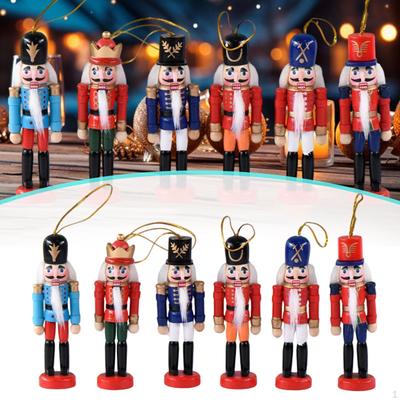 6 Pieces Christmas Nutcracker Ornaments Decorative Statues 5 Inch Figures Decor