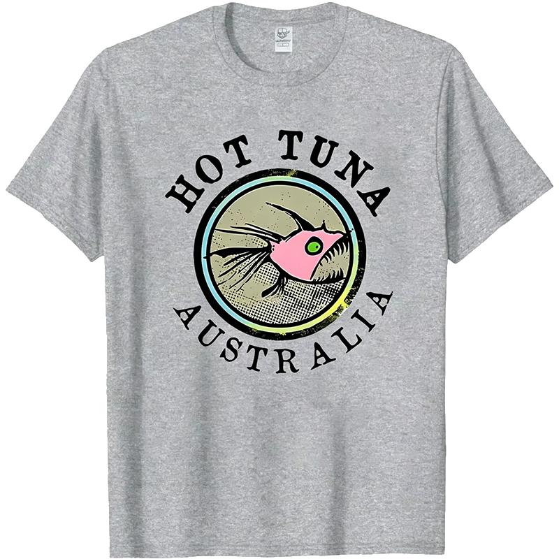 Hot Sale Tuna Printed Australia Mens T-Shirt Gyms Fitness Casual Fashion Loose Breathe Shirt Streetwear Hipster Cartoon Male Tee