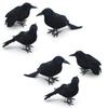 136pcs Black Simulation Crow Model Halloween Hunting Decor Bird Decor Party
