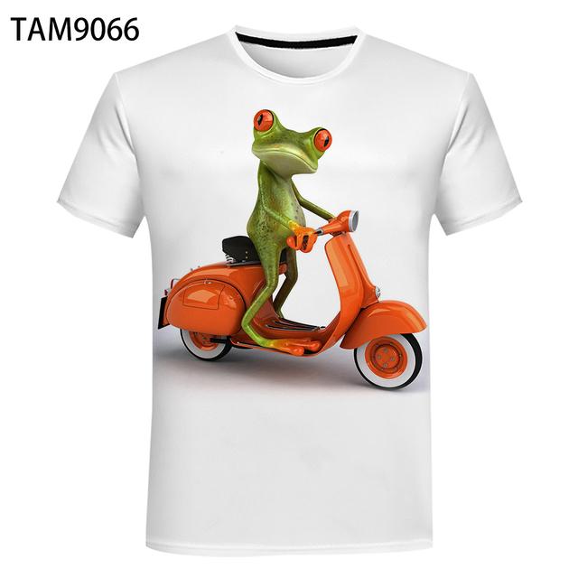 Evropská a americká nová personalizovaná řada Funny Frog 3D tisk Léto Pánské Dámské Tričko nadměrné velikosti Street Styl
