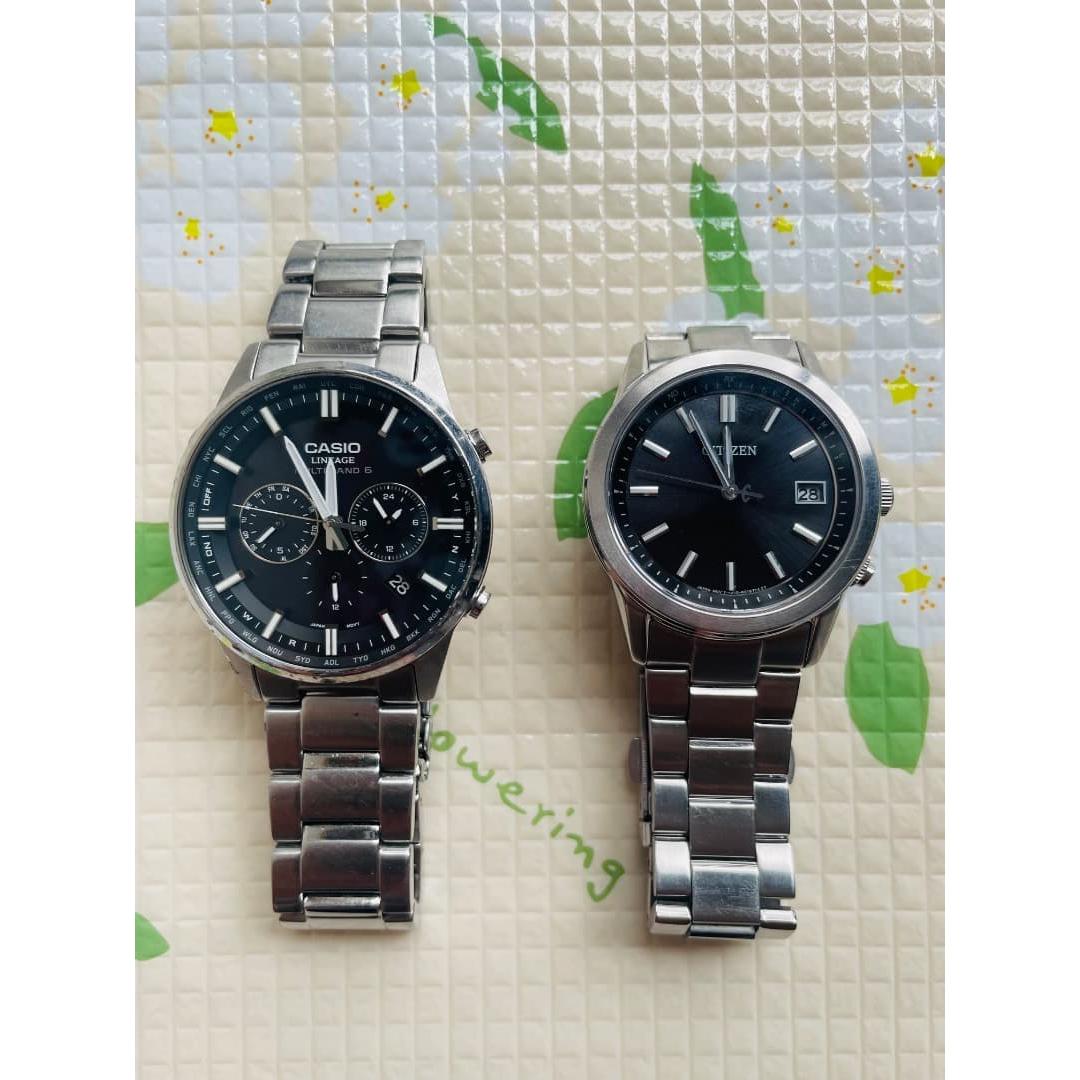 Used CASIO LINEAGE CITIZEN Watch Set of 2